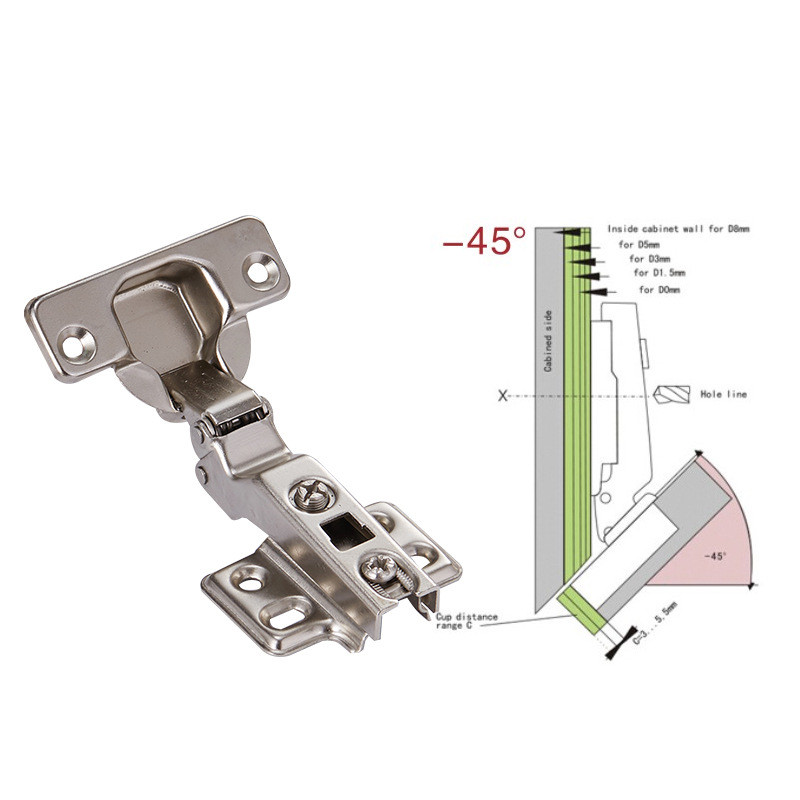KK&FING - 45 Derece Köşe Mente - Cabinet Hinge Overlay incelemesi ve fiyatı